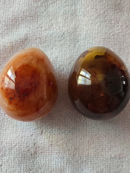 Other - Polished Carnelian Agate Egg Set